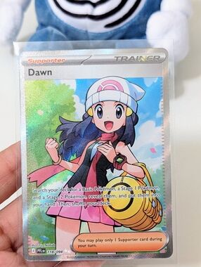 🚲 Dawn Full Art Trainer Rare Card - Phantasmal Flames Pokemon Holo Card 🚲